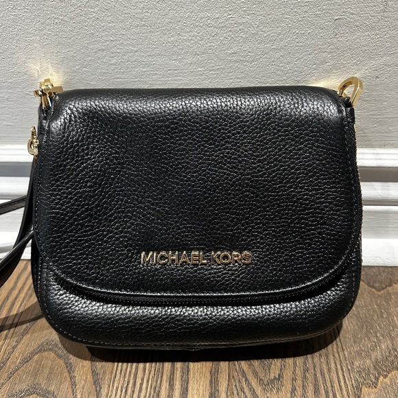 Michael Kors Black Pebbled Leather Crossbody Bag - Picture 3 of 10